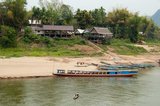The River Mekong is the world's 12th-longest river. From its Himalayan source on the Tibetan plateau, it flows some 4,350 km (2,703 miles) through China's Yunnan province, Burma, Laos, Thailand, Cambodia and Vietnam, finally draining in the South China Sea.<br/><br/>

The recent construction of hydroelectric dams on the river and its tributaries has reduced the water flow dramatically during the dry season in Southeast Asia.<br/><br/>

Luang Prabang was formerly the capital of a kingdom of the same name. Until the communist takeover in 1975, it was the royal capital and seat of government of the Kingdom of Laos. The city is nowadays a UNESCO World Heritage Site.